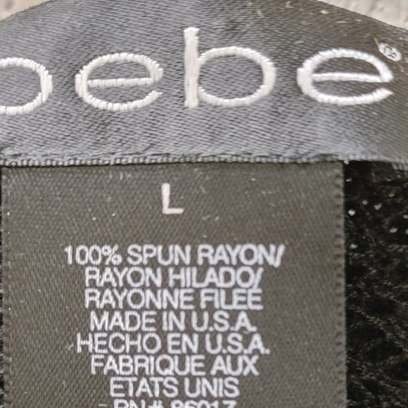 BEBE pointelle ruffled sweater NWT size L - Picture 3 of 6